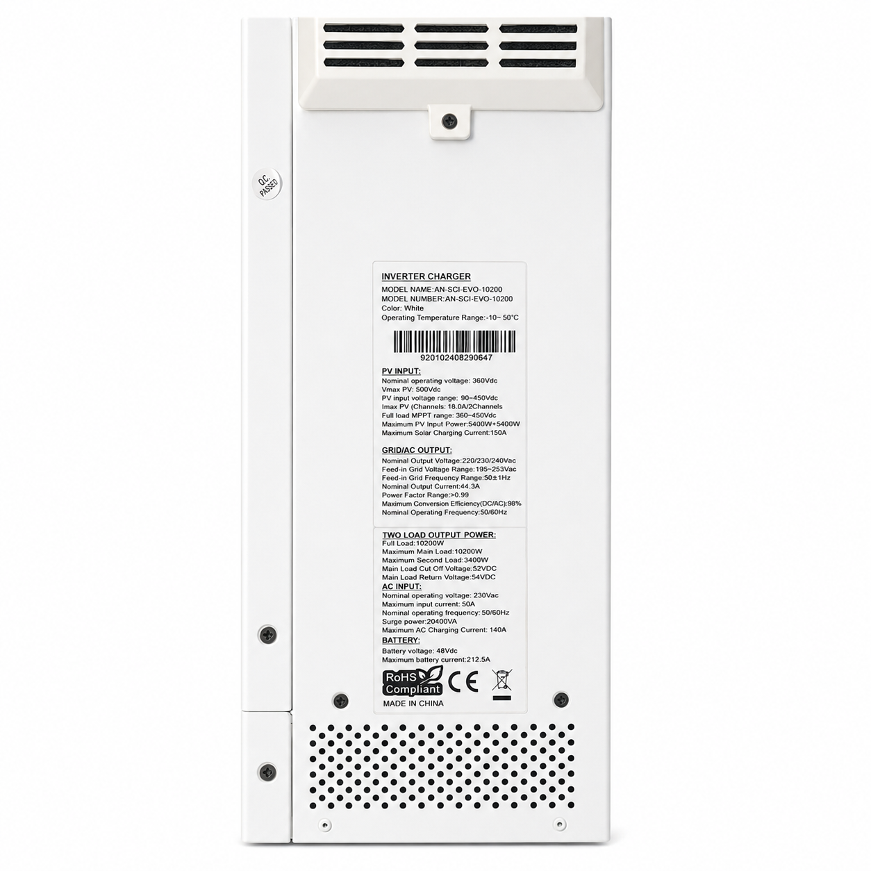 MPTT HYBRID Controller-Inverter (SCI-EVO-10200) - 48V / 10.2KW — 2